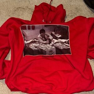 Red Graphic Hoodie